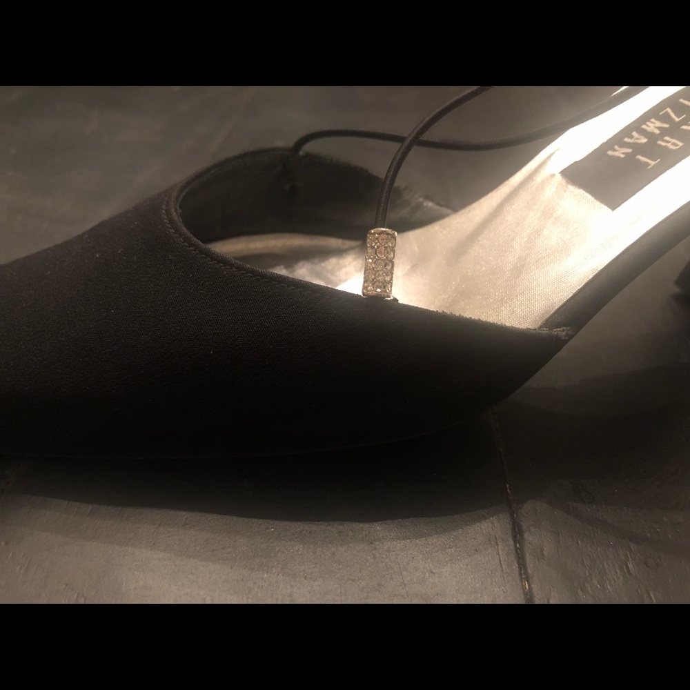 Stuart Weizman Fabric Pumps w/Rhinestone Accents - Picture 4 of 8